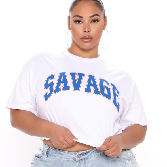 Savage Crop Top - White - Picture 5 of 8